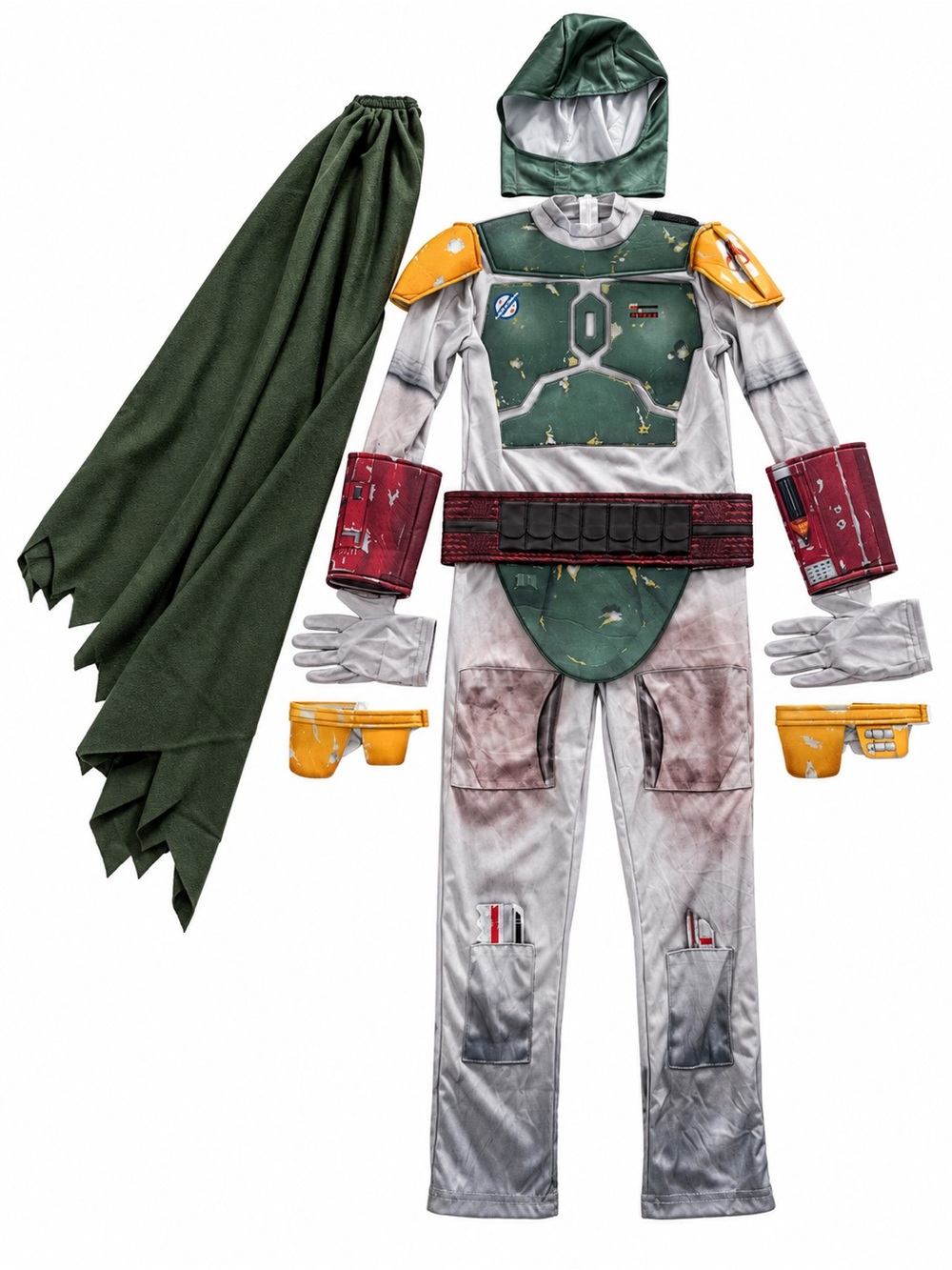Disney Star Wars Boba Fett Kids Costume M 8-10 COMPLETE COSTUME SET